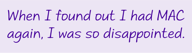 julie's perspective on her diagnosis