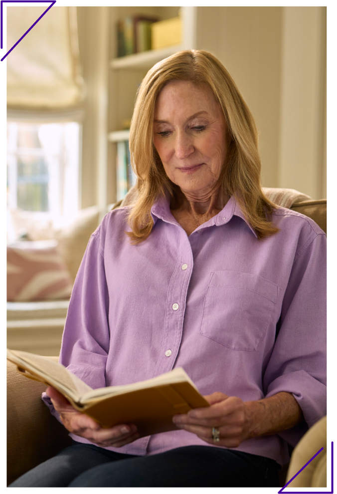 julie reading a book